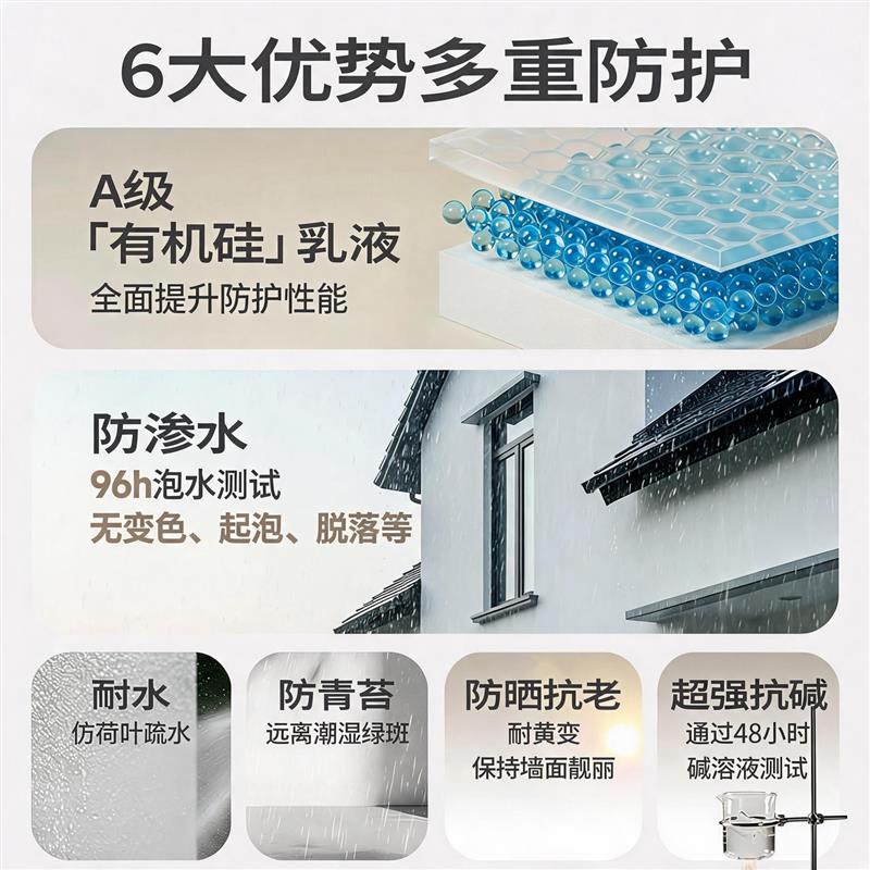 嘉宝莉罩面漆外墙防水真石水洗石水泥地保护水性乳胶漆