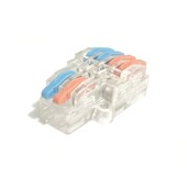 只二进四出端子排分线器连接器快速接线端子对进出