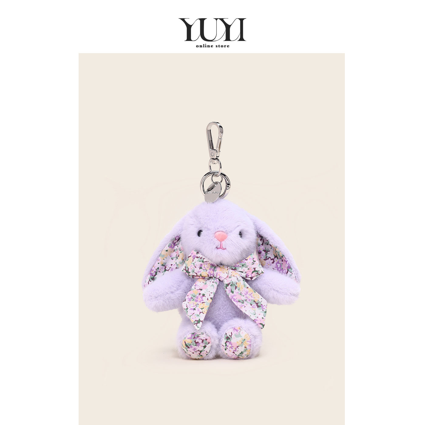 YUYI原创紫色蝴蝶结温蒂兔毛绒玩偶书包包挂件公仔高档小兔子礼物