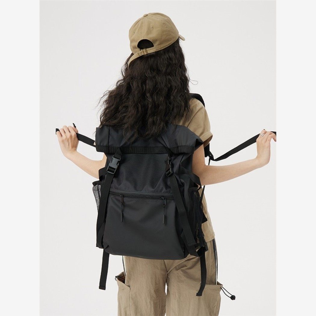 法国Mkpref大容量潮牌双肩包，男大学生包，女短途旅行包，电脑包