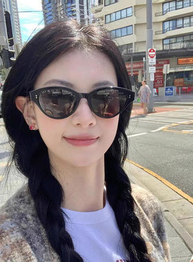 韩版时尚新款猫眼太阳镜女潮网红个性街拍遮阳墨镜防紫外线显脸小