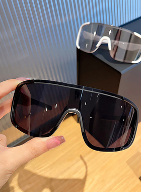 韩版春夏季连体片墨镜女大脸防风骑行眼镜男潮反光运动护目滑雪镜