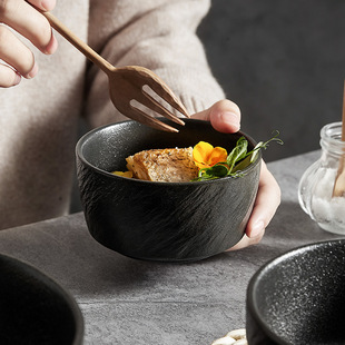 京东京造简约吃饭碗家用高级感泡面碗平底碗汤碗沙拉碗创意陶瓷米