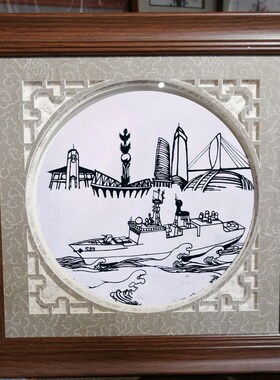 芜湖铁画迎客松马到成功中式摆件手工艺品安徽非遗会议商务纪念品