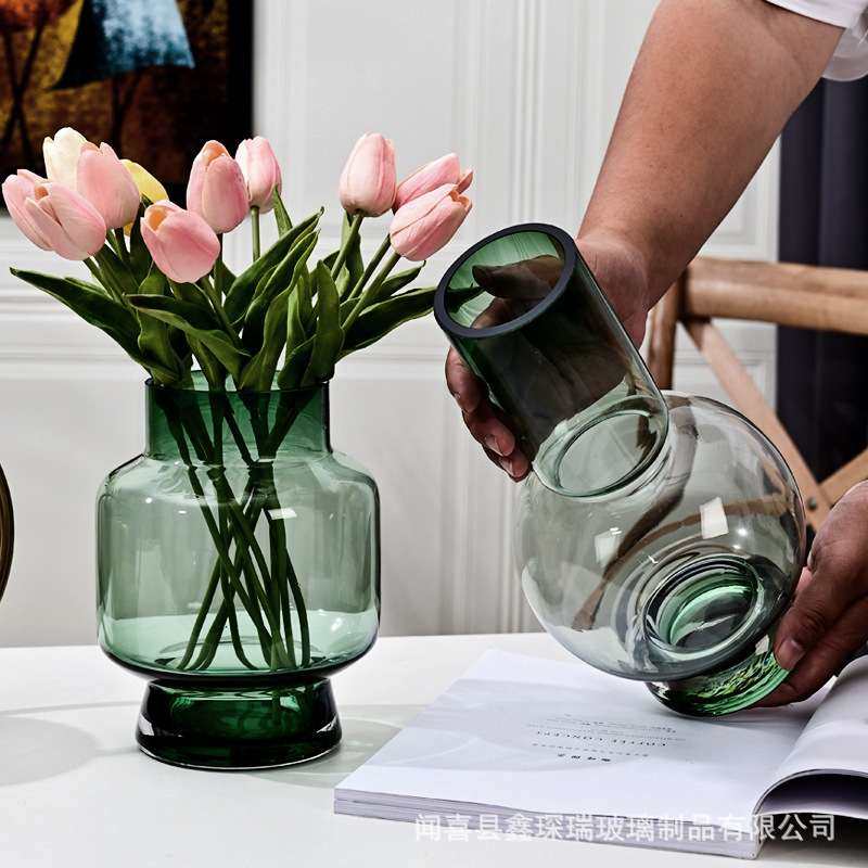 北欧透明高肚原色玻璃花瓶水培水养插花客厅餐桌家居装饰花盆摆件,包装,电子元器件包装,淘宝优惠券,粉丝福利购,淘宝优惠卷
