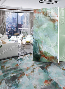 佛山奢石地砖600x1200亮面瓷砖酒店大堂通体大理石地板砖750x1500