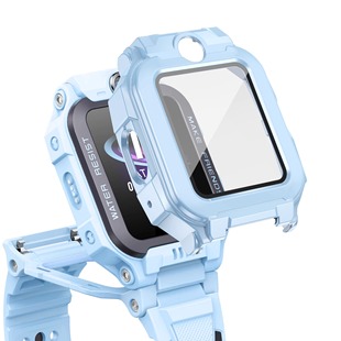 适用小天才z6pro保护套Z6A壳膜一体保护壳z6s钢化膜Z6Pro少年版 儿童电话手表全包防摔外壳z6d硬壳pc手表套