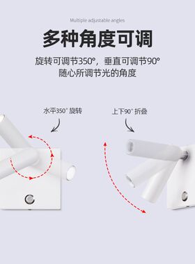 祁研线盒嵌入式壁灯阅读灯酒店床灯卧室客厅简