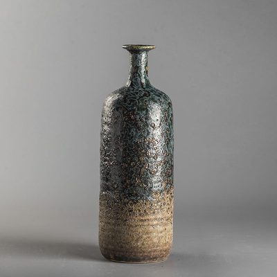 桌面陶瓷粗陶器装饰品客厅摆干花花瓶复古禅意简约中式酒店物志