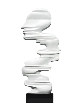 现代抽象物树脂雕塑样板间创意玄关落地艺术软装饰品