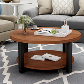 圆形茶几现代休闲客厅沙发边几角几喝茶桌小圆桌子椭圆咖啡桌