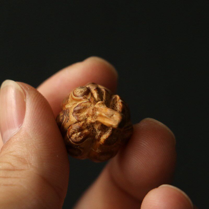 精品名家刘卫强迷你小南瓜小吊坠竹雕竹制挂件小配饰