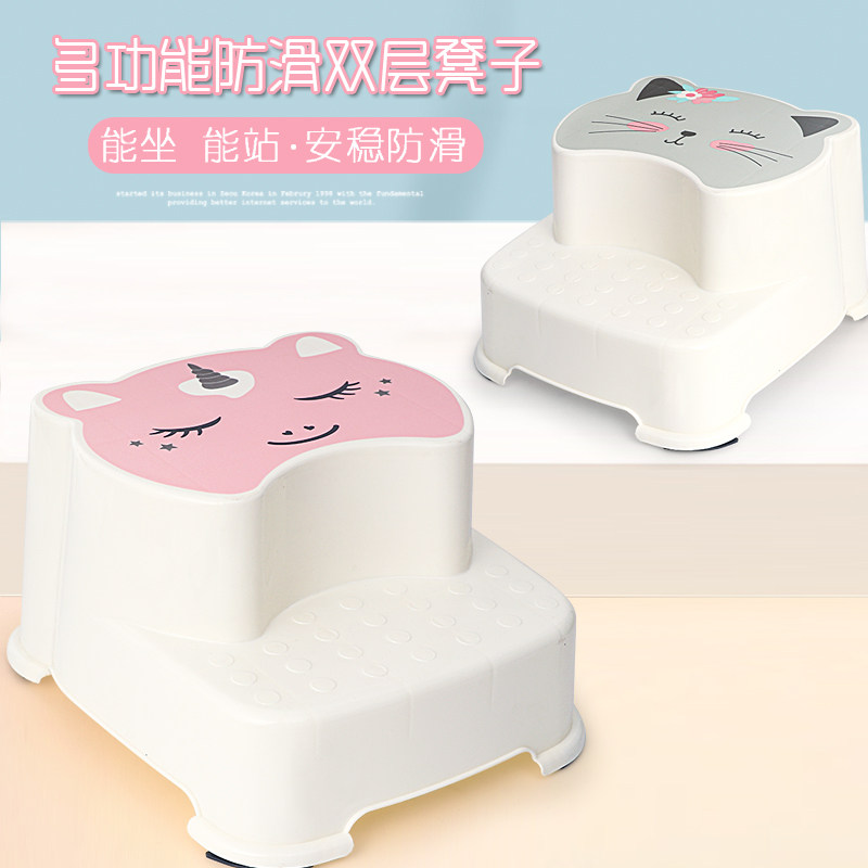 儿童阶梯凳防滑小孩踩脚凳洗手台阶垫脚凳宝宝踩脚图片