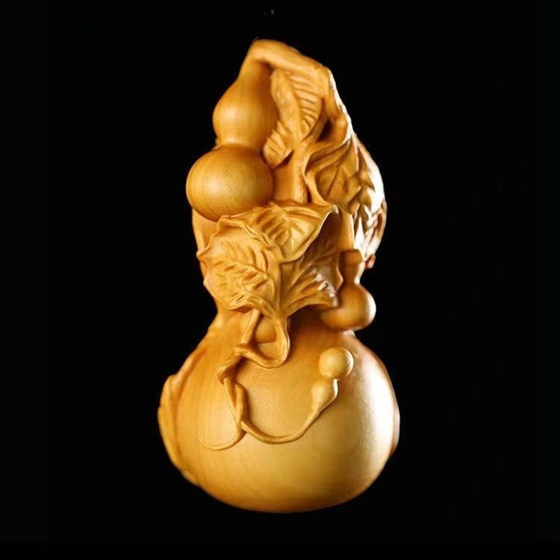 崖柏木雕多子葫芦雕刻工艺品实木把玩饰品挂件文玩礼品葫芦