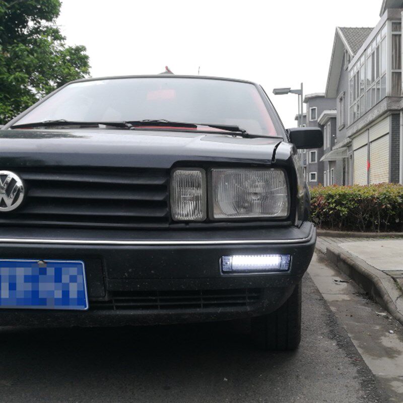 桑塔纳老普桑改装防水日行灯转向灯自检款行车灯桑旅流水转向