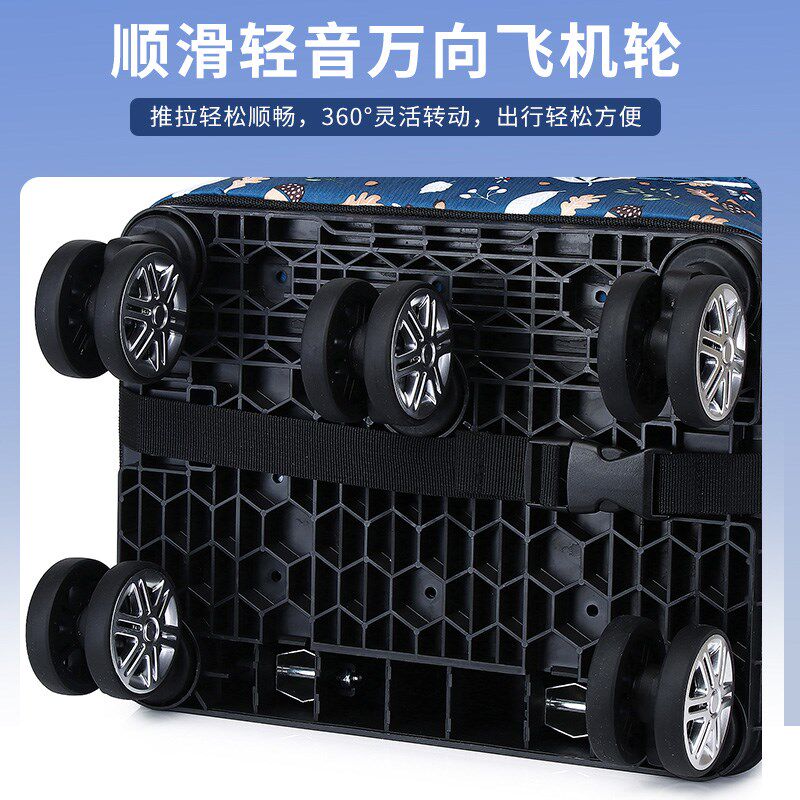 便携式买菜购物车铝合金轻便手拉车老购物小拖车小推车