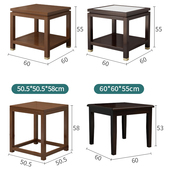 新实木方形茶几小茶几客厅沙发角几边几小桌子小茶几岩板茶几