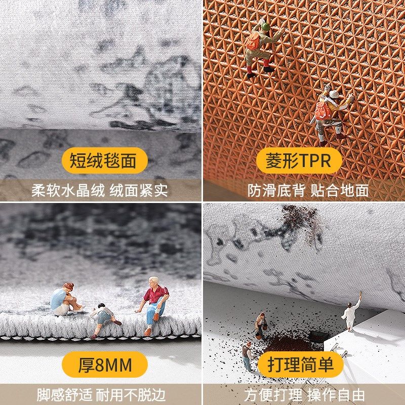 圆形地毯级感卧室电脑垫客厅沙发转椅垫子书房摇椅地垫