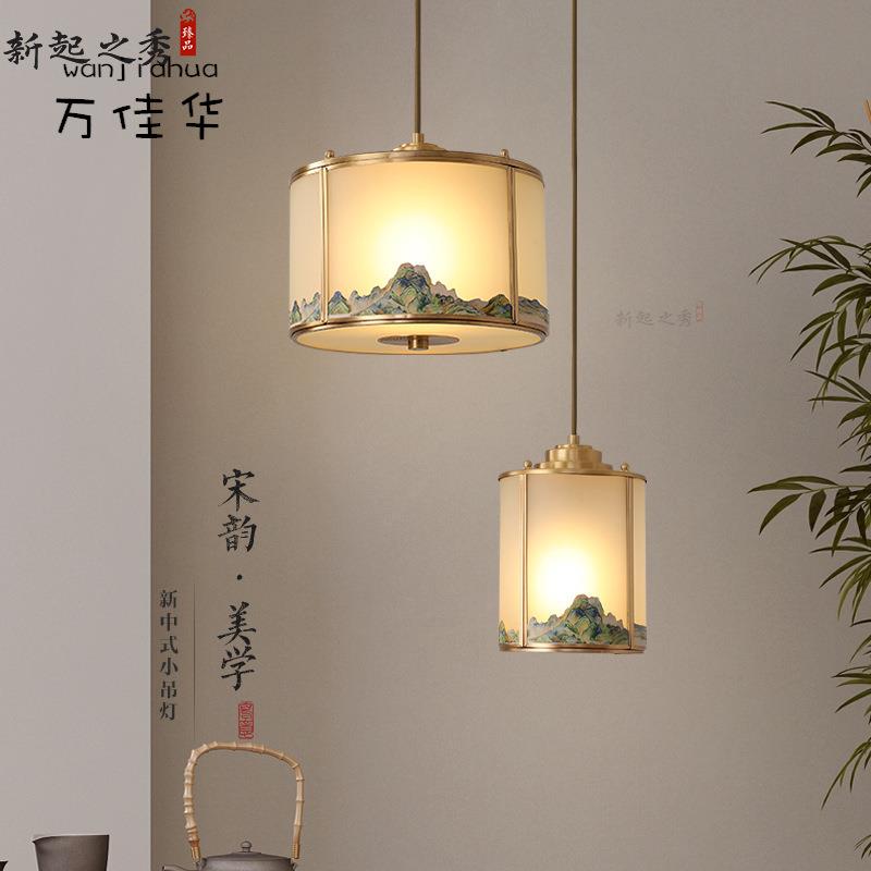 新中式小吊灯床头线型吊灯卧室吧台中古风玄关楼梯灯餐厅吊灯2025