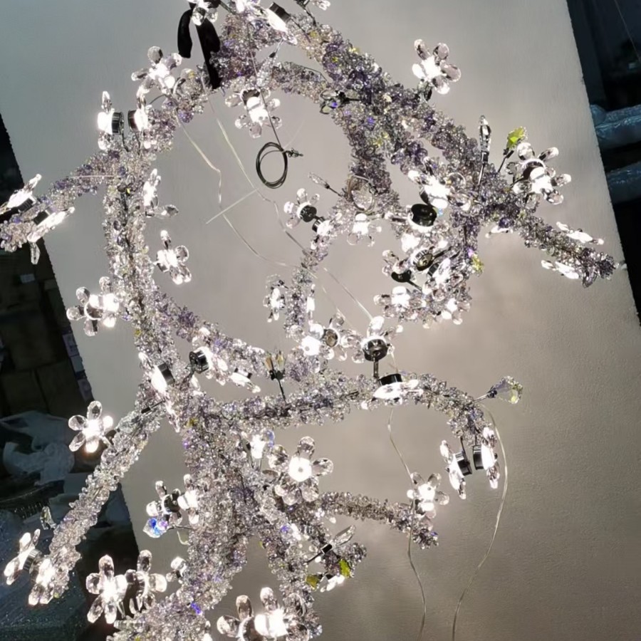 花枝彩色设计师款水晶餐厅吊灯