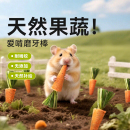 饰用品金丝熊花枝鼠零食 米莱卡仓鼠磨牙棒粮食胡萝卜造型可食用装