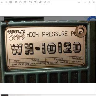 WH-10120台物理高压泵WH-1120高压清洗泵进大流量柱塞泵湾472物理