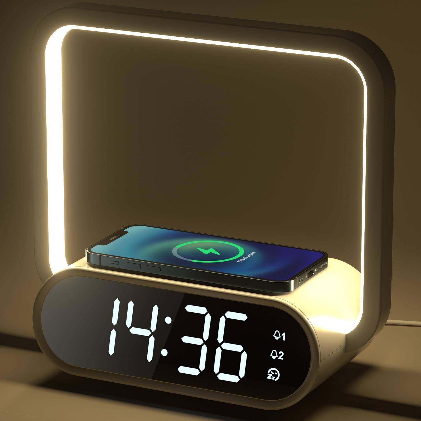 10W无线充多功能台灯带双闹钟USB输出亮度调节无线充闹钟灯三合一,纺织面料/辅料/配套,纺织机械配件,淘宝优惠券,粉丝福利购,淘宝优惠卷