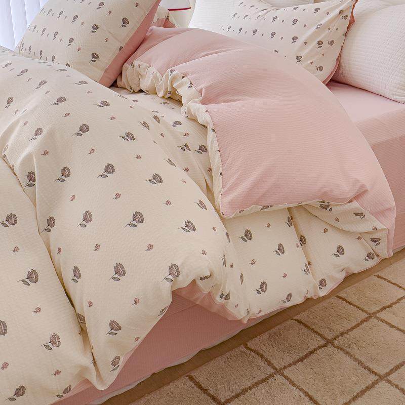 爆款A类提花泡泡棉双层纱四件套亲肤床单被套学生宿舍三件套套件,纺织面料/辅料/配套,纺织机械配件,淘宝优惠券,粉丝福利购,淘宝优惠卷