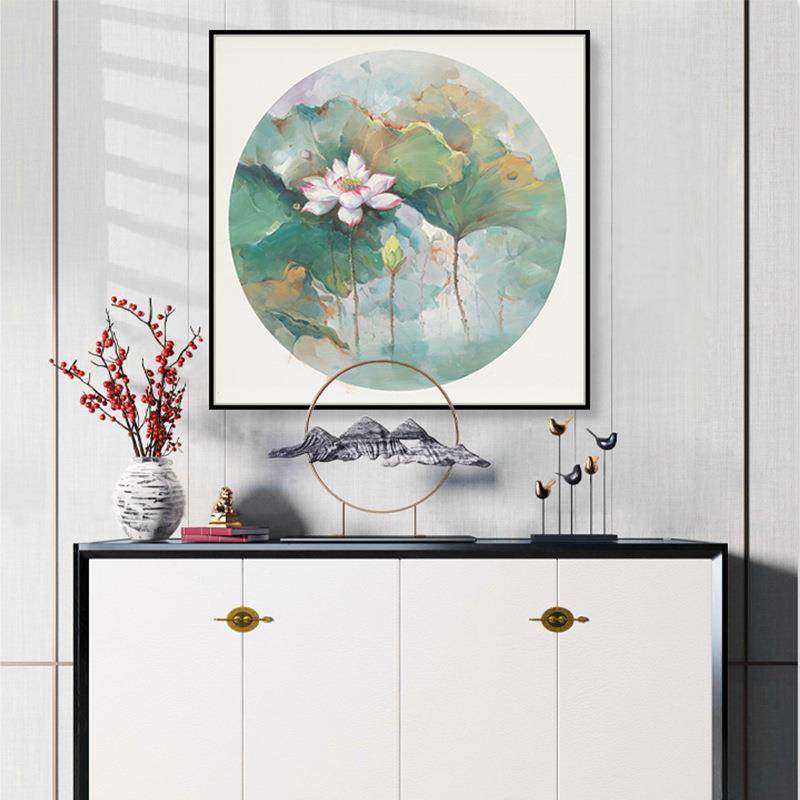 yihuiarts新中式客厅玄关走廊手绘荷花油画莲花壁画手工绘制花卉,机械设备,其他机械设备,淘宝优惠券,粉丝福利购,淘宝优惠卷