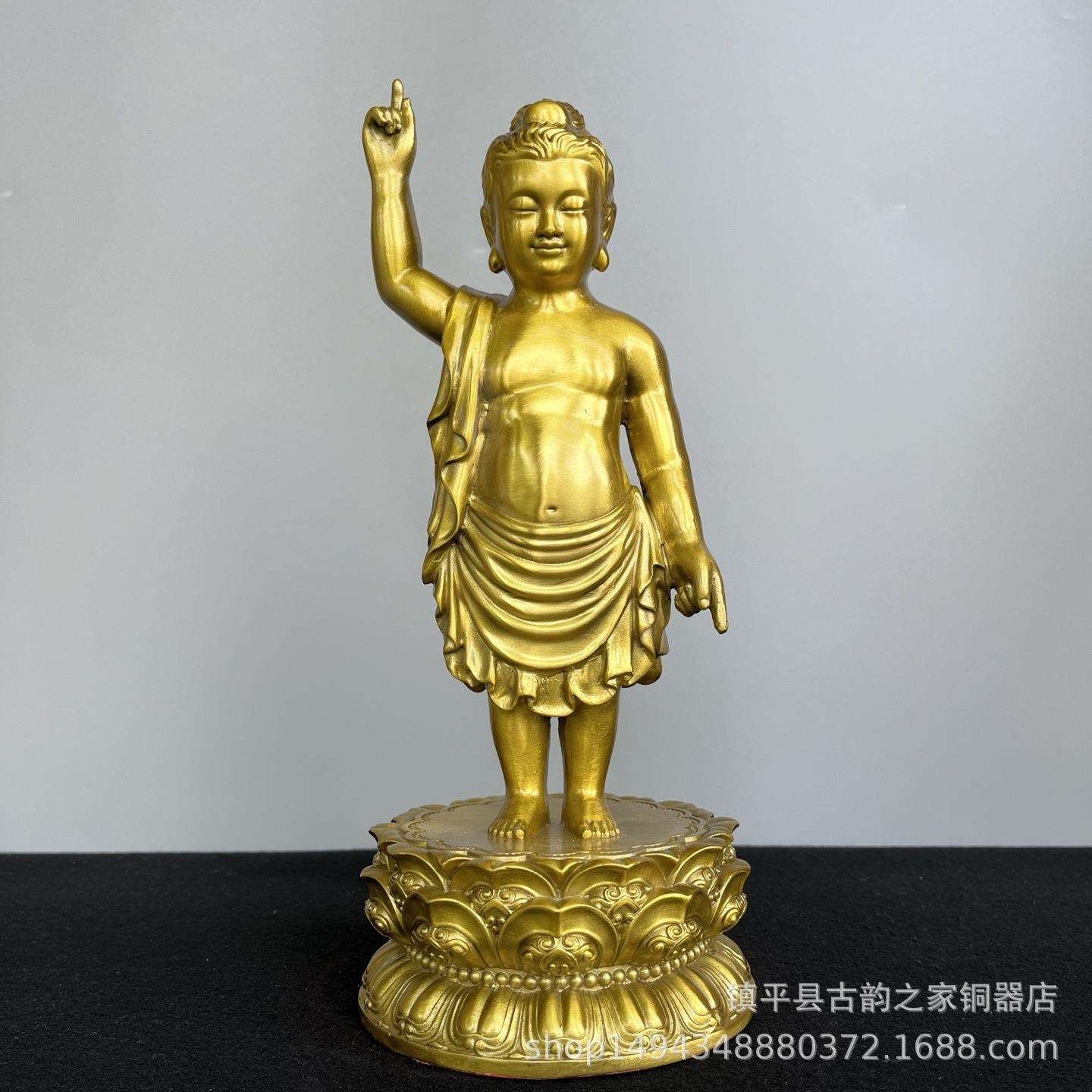 全铜浴佛释迦牟尼佛铜摆件摆设工艺品办公室书房客厅摆饰装饰品