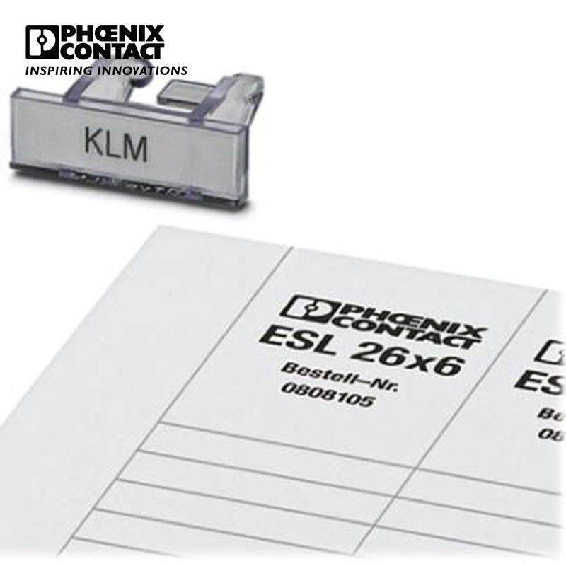 菲尼克斯 用于端子条的标记槽 - KLM + ESL 26X6 - 0809395