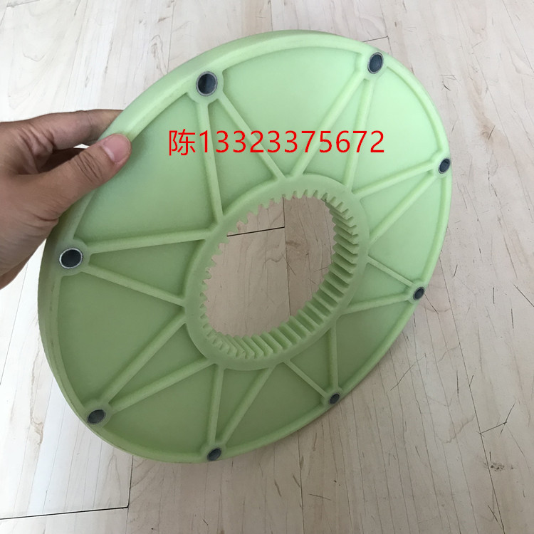 国产352.3X48T尼龙盘法兰联轴器连接盘轴套48齿外径352.3铁芯整套