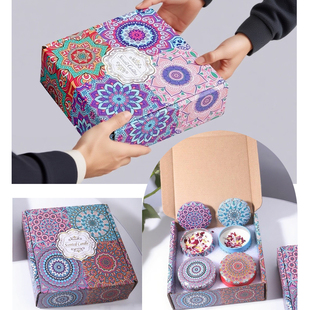 4个装礼盒套装 香薰干花蜡烛客厅卧室熏香持久礼盒浪漫摆件伴手礼