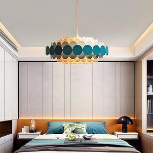 北欧简约创意金属客厅吊灯儿童房卧室书房设计师样板间圆形吊灯