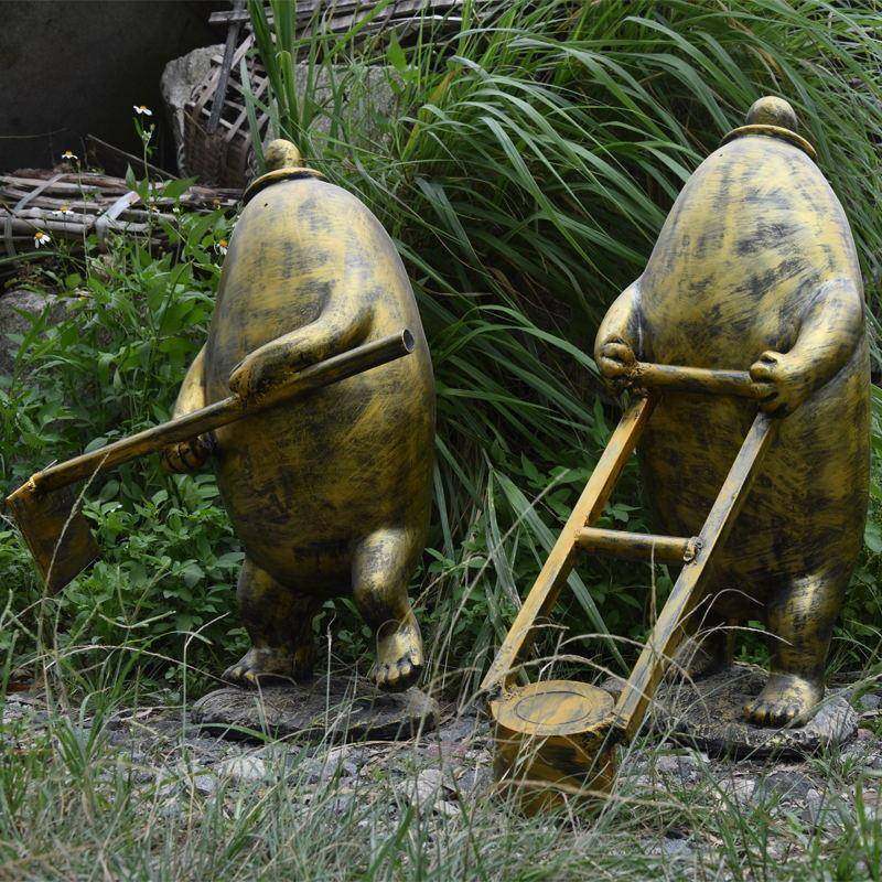 户外公园景点创意土豆人推车拿锹户外花园公园林园绿化玻璃钢雕塑,农机/农具/农膜,其它农用工具,淘宝优惠券,粉丝福利购,淘宝优惠卷