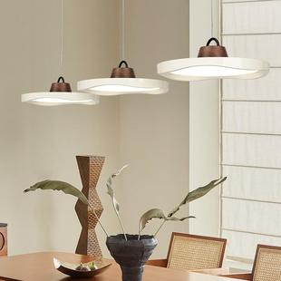 24新款 全光谱中古风渔夫帽吊灯餐厅吧台餐桌吊灯奶油风简约飞盘灯