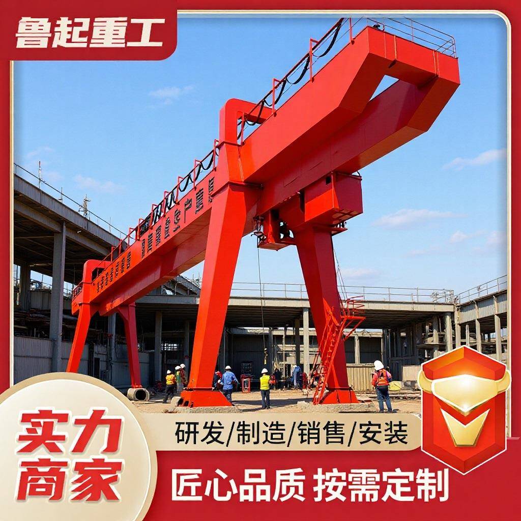 大吨位龙门吊双主梁门式起重机电动遥控室外作业50吨大型龙门吊