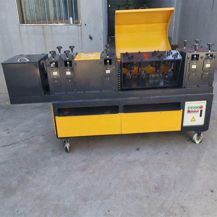 48架子管调直除锈喷漆一体机钢管调直除锈机10轮钢管调直机