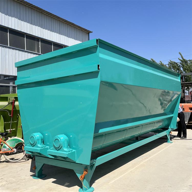 养牛场饲料双轴搅拌机螺旋绞龙式饲喂拌草机固定式饲料搅拌机立式