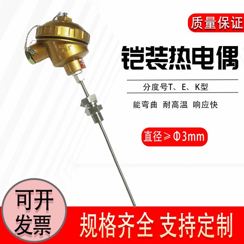 WREK2-331铠装热电偶WREK-381铠装热电偶K型温度探头传感器