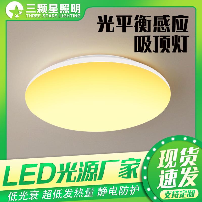 光平衡智能感应吸顶灯 厂家直供简约风阳台过道隔间玄关LED感应灯
