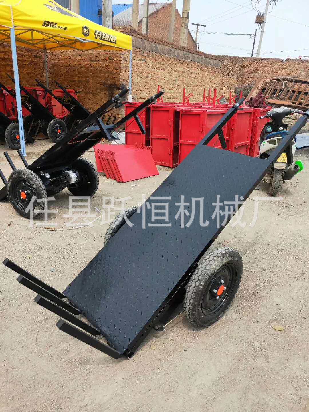 平板搬运车电动平板车手推拉砖车电动拉加气砖车