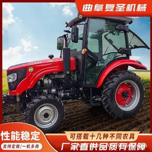 升级款 换挡自带空调驾驶室四轮拖拉机 万年红504四驱拖拉机8 2梭式
