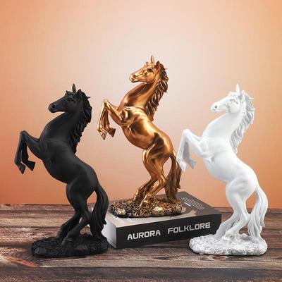 腾空马玄关创意办公桌树脂装饰马摆件高级生肖工艺品马到成功摆件