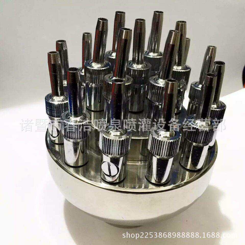 不锈钢可调三层花喷头 假山喷泉景观喷头 可调花柱水池1寸-1寸半