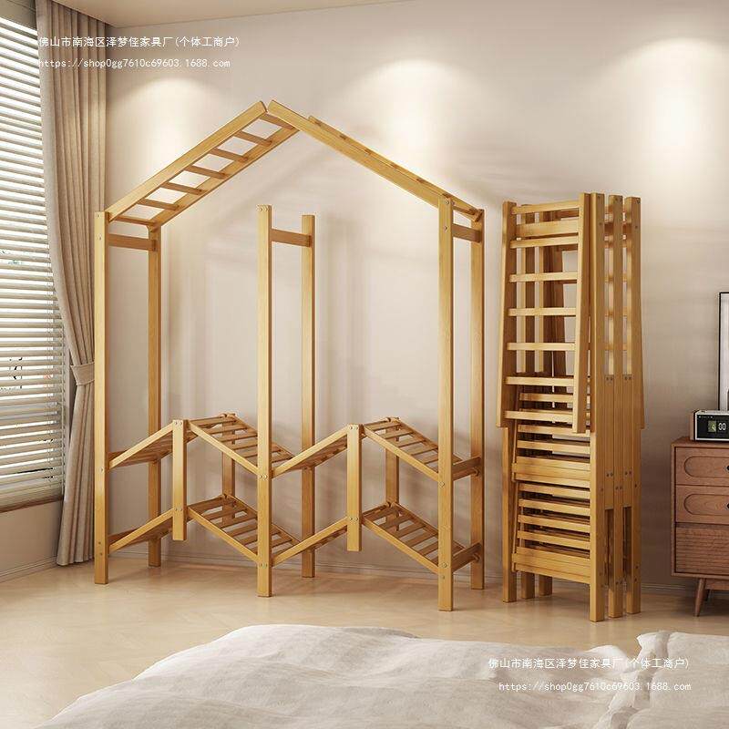竹制折叠衣柜免安装简易衣柜家用卧室出租房衣柜加粗加厚置物柜子