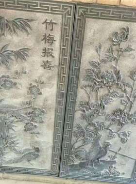 定做石雕壁画 镂空花草人物屏风壁画规格造型可另做