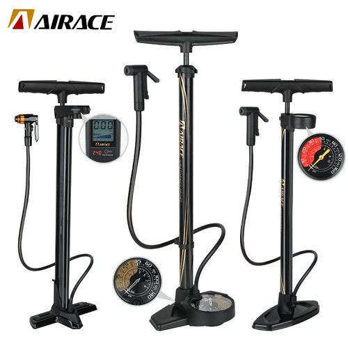 台湾AIRACE亚瑞德山地公路车自行车打气筒家用通用高压篮球电动车