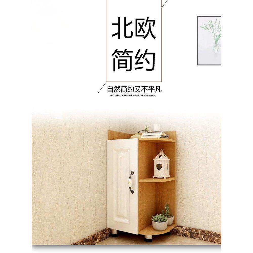 美式转角置物架客厅墙角柜卧室角落沙发实木床小欧式拐角柜家居