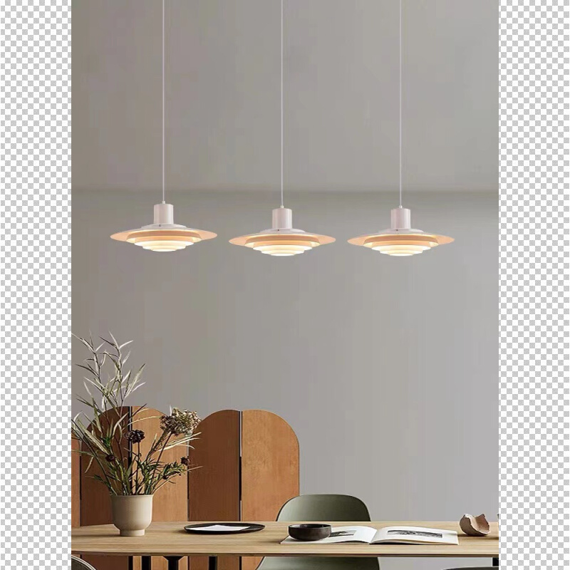 北欧吊灯现代简约吧台餐厅灯铝材多层灯具设计师风格创意飞碟吊灯